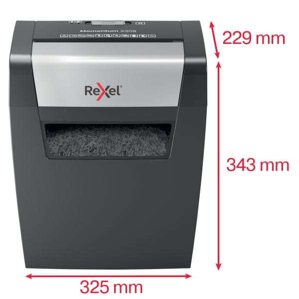 Rexel Momentum X308 Cross Cut P3 Paper Shredder 303004