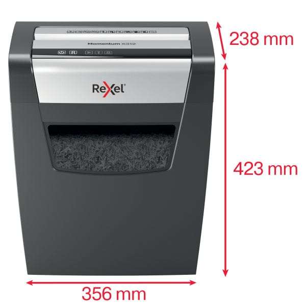 Rexel Momentum X312 Cross Cut P3 Paper Shredder 303006