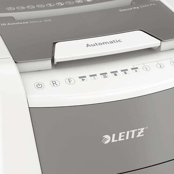 Leitz IQ Autofeed Office 300 Cross Cut P4 Paper Shredder 303440