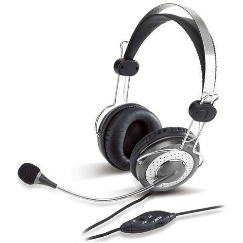 Genius HS-04SU Wired Headset with Noise Cancelling Mic Silver 31710045100