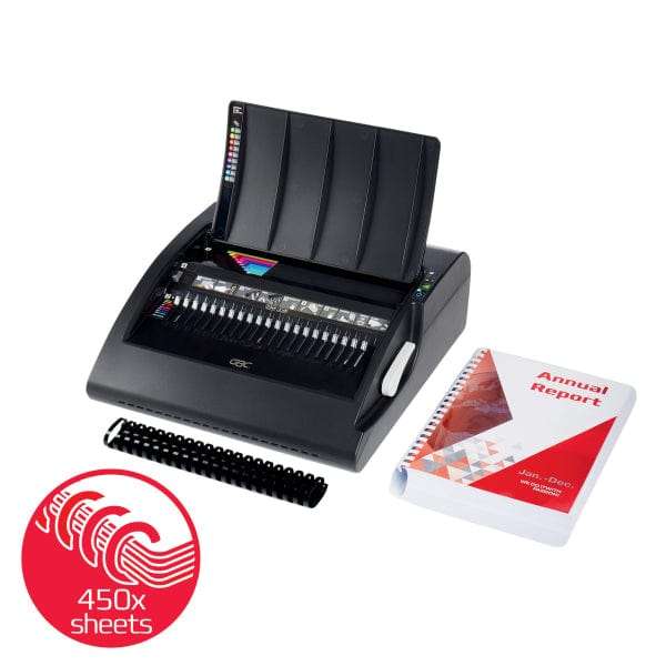 GBC CombBind C210e Electric Binding Machine with 450-sheet Binding and 20-sheet Punch Capacity 32...