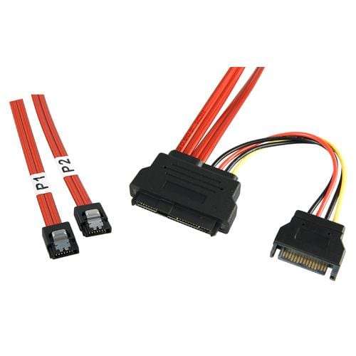 Lindy 1m Internal SATA and SAS Cable Red 33546
