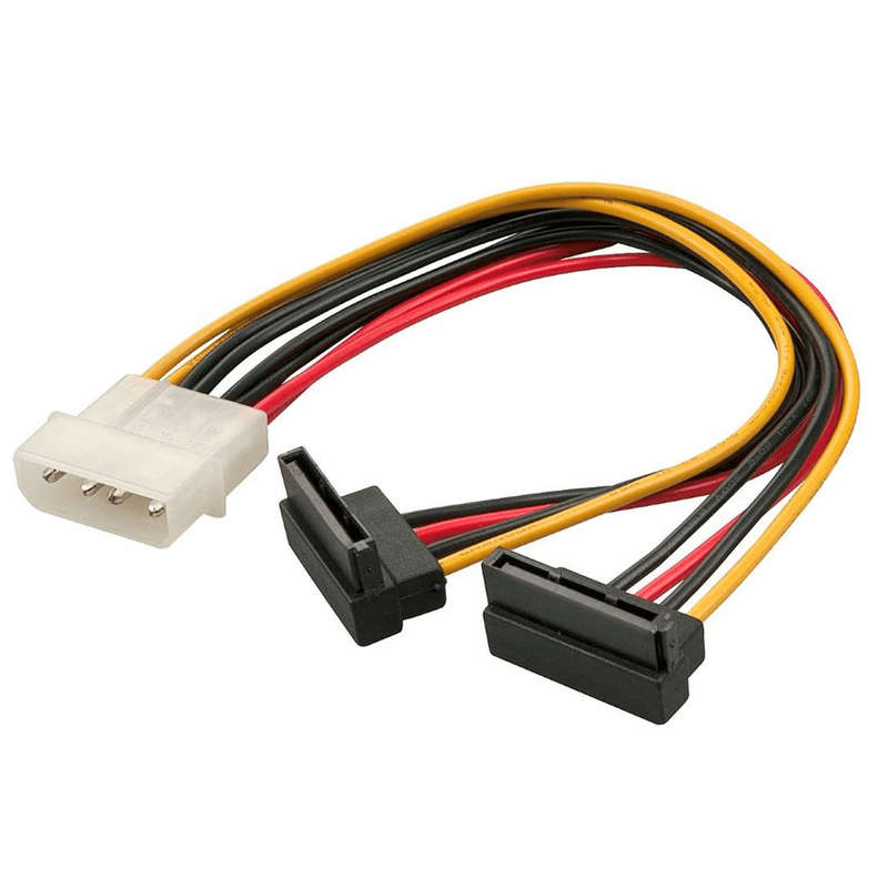 Lindy 15cm 0.15m 2 X Right Angle SATA-Power to LP4-Power Cable 33616