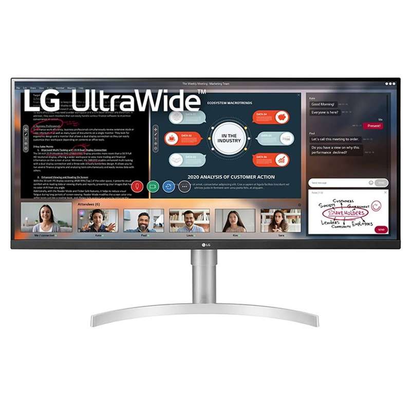 LG WN650 34-inch 2560 x 1080p FHD 21:9 75Hz 5ms AMD FreeSync IPS UltraWide Monitor 34WN650-W