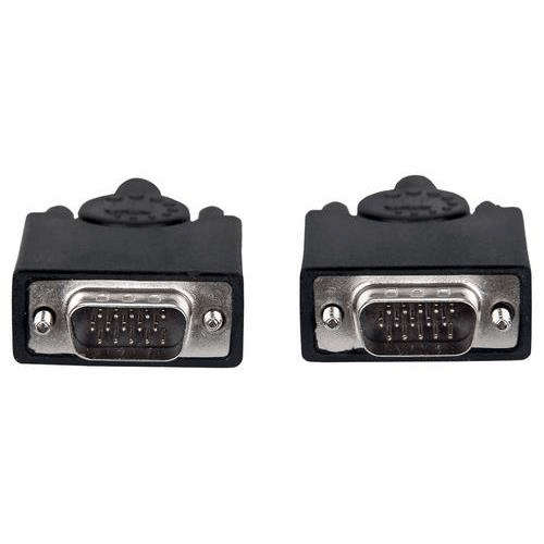 Manhattan SVGA Monitor Cable HD15 Male with Ferrite Cores 20m Cable 372190