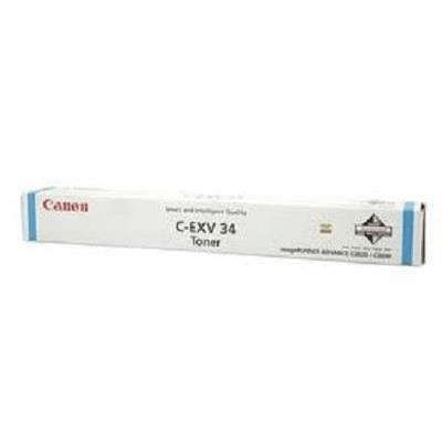 Canon C-EXV 34 Cyan Toner Cartridge 19,000 Pages Original 3783B002 Single-pack