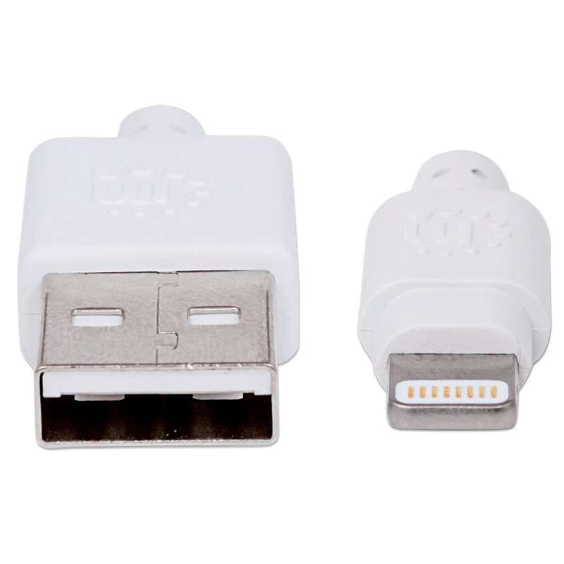 Manhattan 50cm USB-A to Lightning Cable Male to Male Mfi Certified 480 Mbps USB 2.0 390781