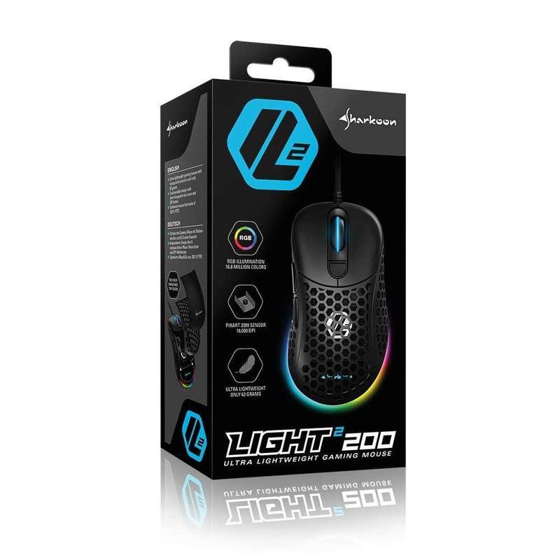 Sharkoon Light² 200 Mouse USB Type-A Optical 16000dpi Right-hand