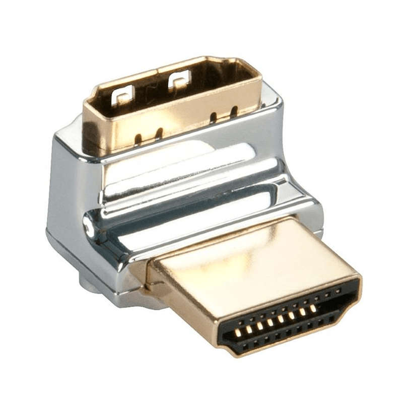 Lindy Cromo HDMI Male to Female 90-Degree Right Angle Adapter - Up 41506