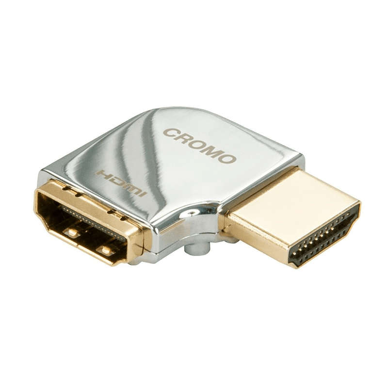 Lindy Cromo HDMI Male to Female 90-Degree Right Angle Adapter - Right 41507