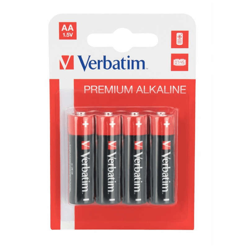 Verbatim AA Alkaline Battery 4-pack 49921