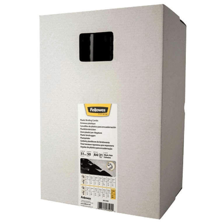 Fellowes 51mm Plastic Binding Combs Black 5350502