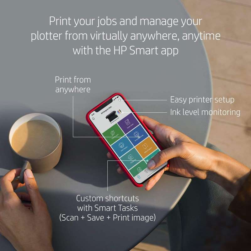 HP Designjet T650 large format printer Wi-Fi Thermal inkjet Colour 2400 x 1200 DPI 914 x 1897 mm ...