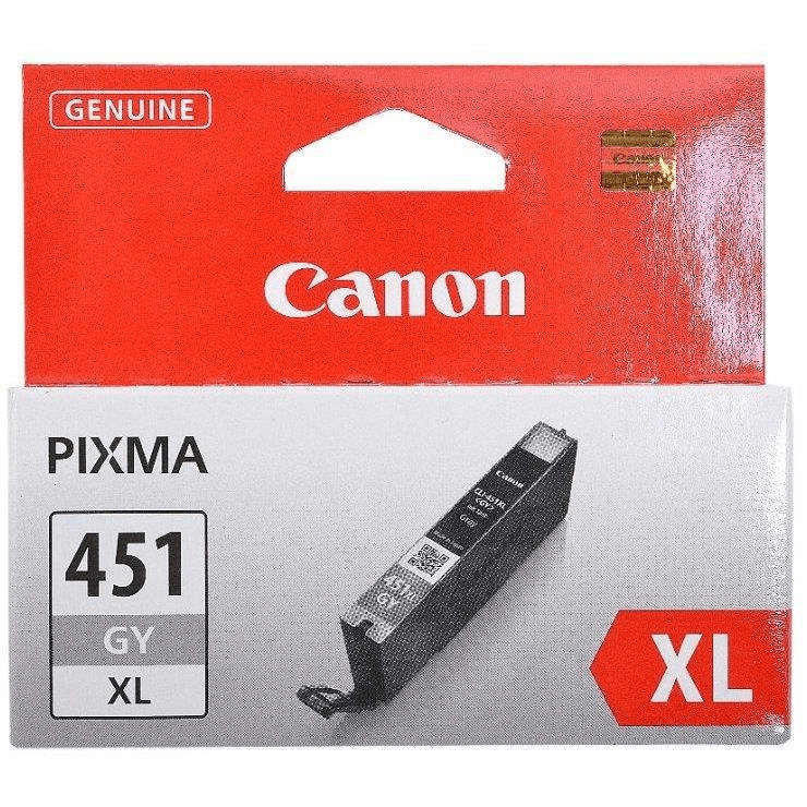 Canon CLI-451GY XL Grey Printer Ink Cartridge Original 6476B001 Single-pack