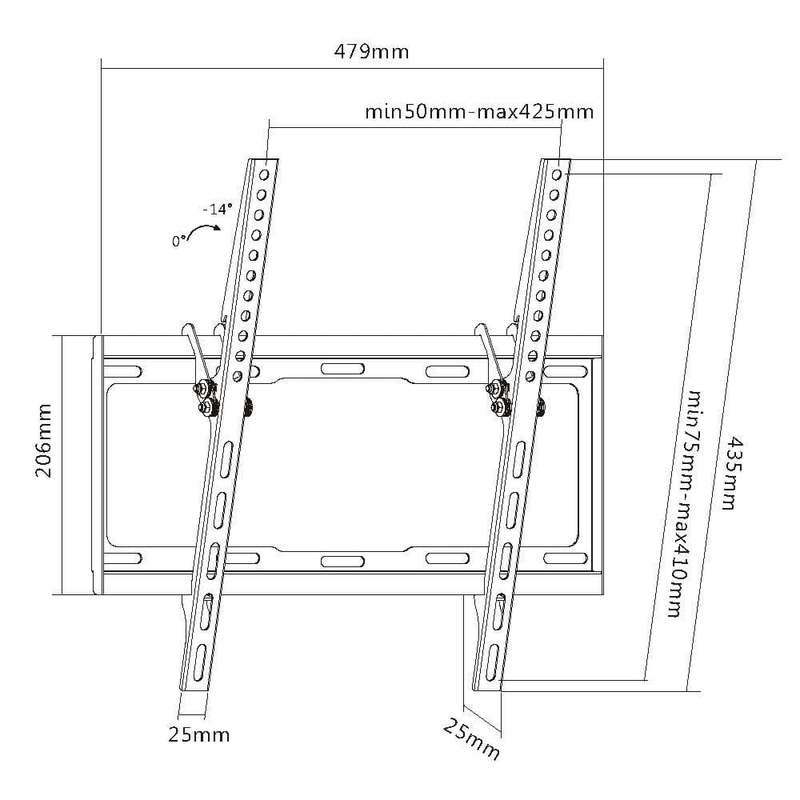 Equip 32-inch to 55-inch Tilt TV Wall Mount Bracket 650311