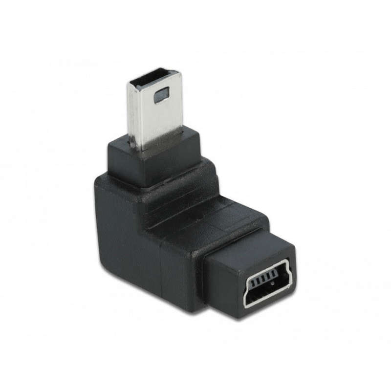 Delock USB-B Mini 5-pin Male to Female Adapter Black 65097