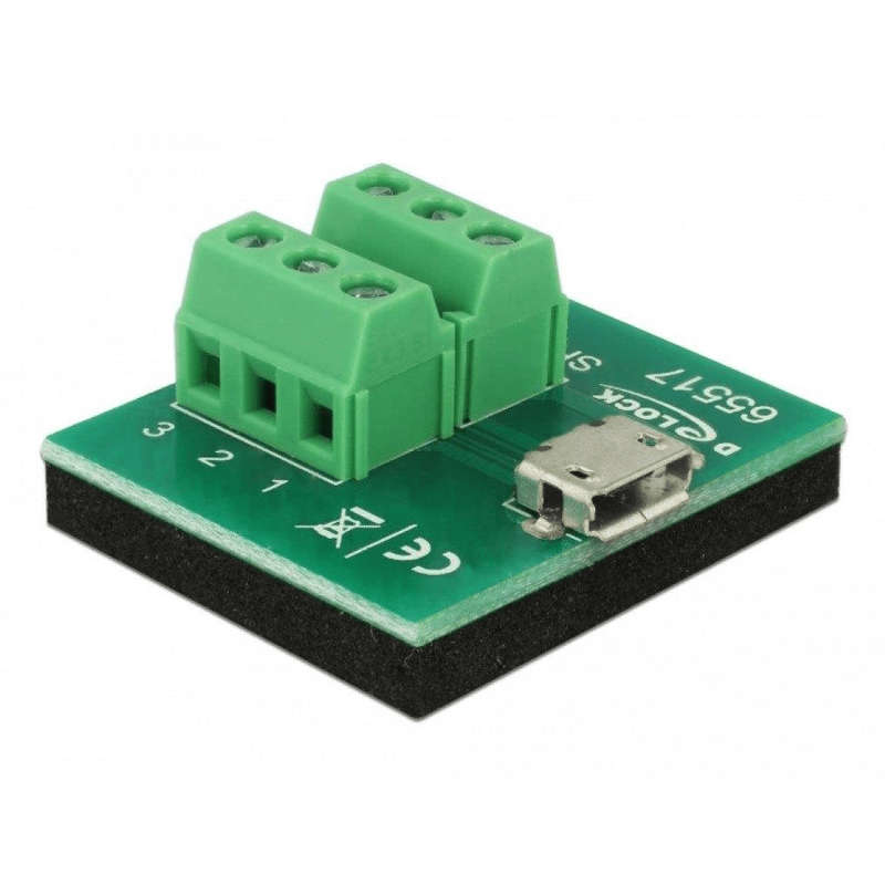 Delock Micro USB Female to Terminal Block 6-pin Adapter 65517
