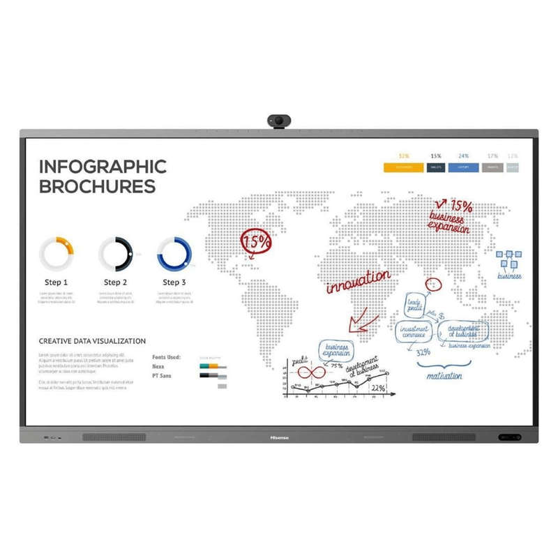 Hisense 65-inch 3840 x 2160p UHD 60Hz 8ms D-LED Advanced Interactive Display 65WR6BE
