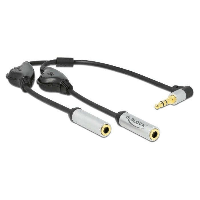DELOCK AUDIO SPLIT ST M 3.5 - 2X ST F 3PIN (66434)