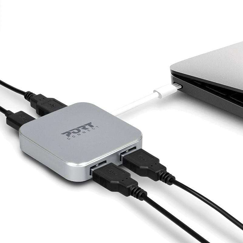 Port Designs 900123 interface hub USB 3.2 Gen 1 (3.1 Gen 1) Type-C 5000 Mbit/s Gray