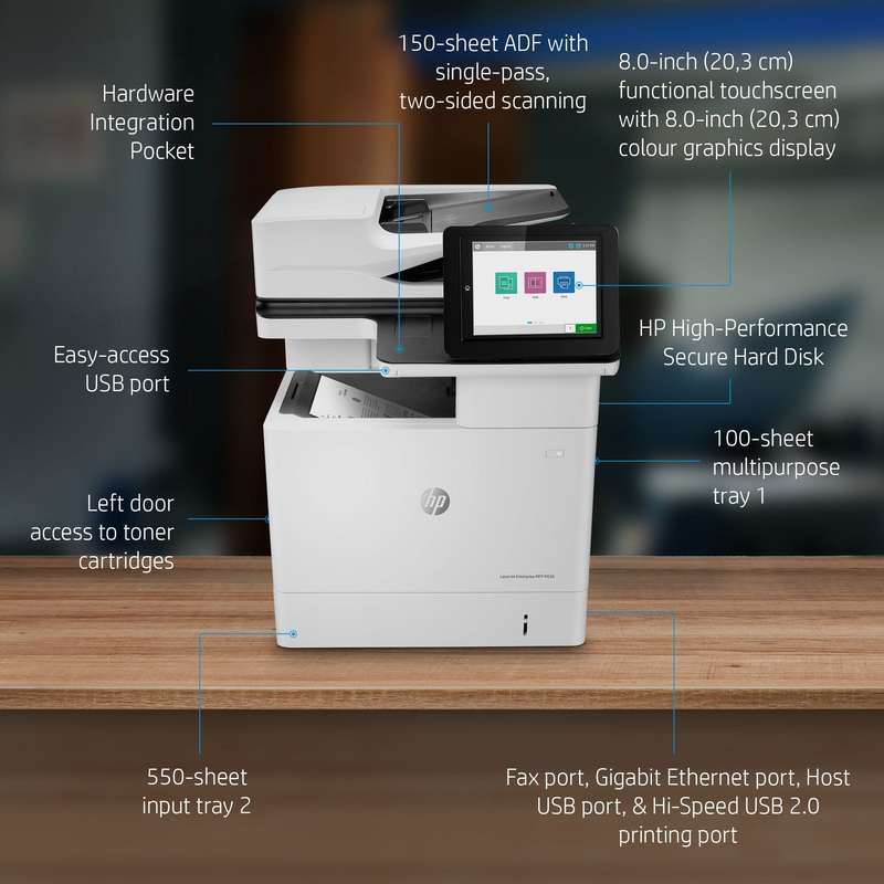 HP LaserJet Enterprise M636fh Multifunction Color A4 Duplex Laser Printer 7PT00A
