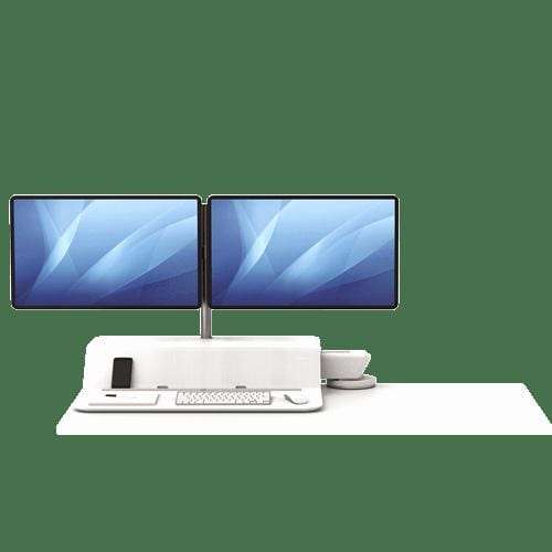 Fellowes Lotus RT Sit-Stand Workstation Dual White 8081801