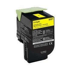 Lexmark 80C80Y0 Yellow Toner Cartridge 1,000 pages Original Single-pack