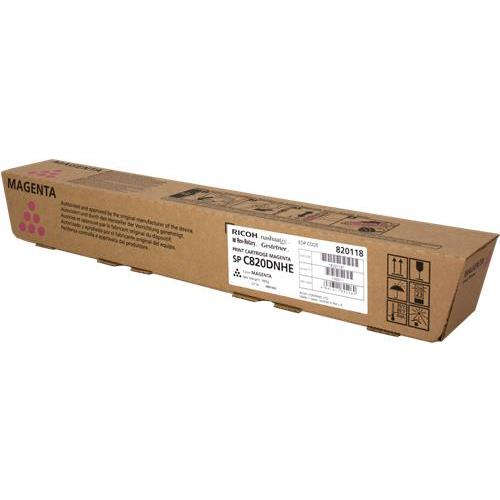 Ricoh SP C820 Magenta Toner Cartridge 15,000 Pages Original 820118 Single-pack