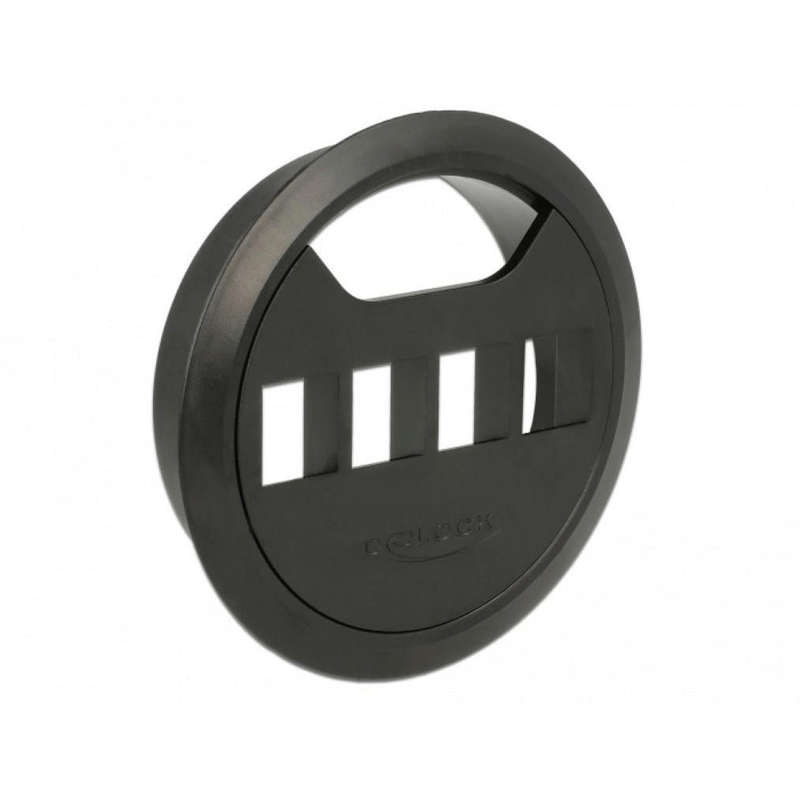 Delock Keystone Mounting 4 Port in-desk 80mm Black 86283