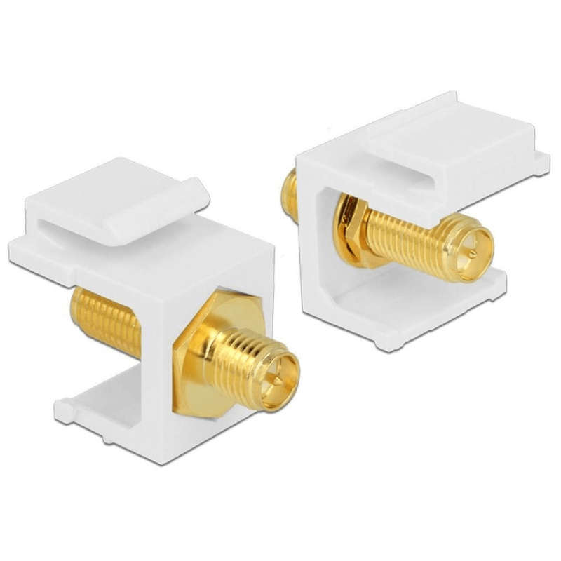 Delock Keystone Module RP-SMA Female to RP-SMA Female White 86356
