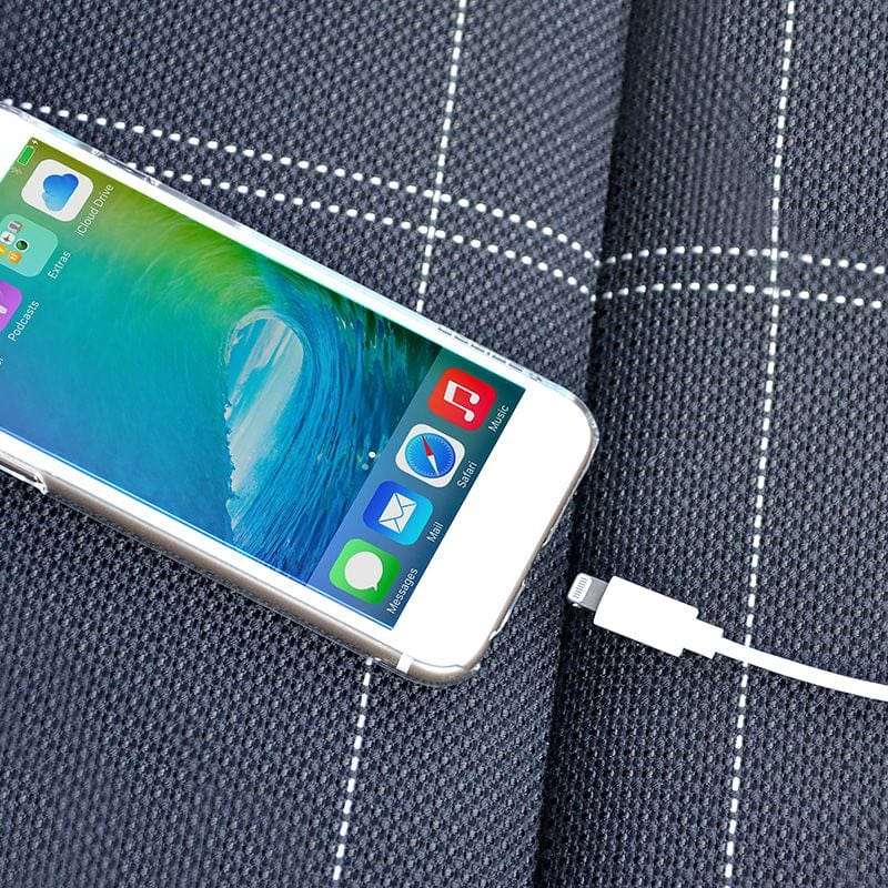 Port Designs 900082 2-port USB Car Charger with Lightning Cable White