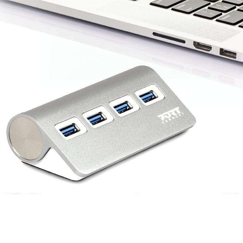 Port Designs 900121 interface hub USB 3.2 Gen 1 (3.1 Gen 1) Type-A 5000 Mbit/s Gray
