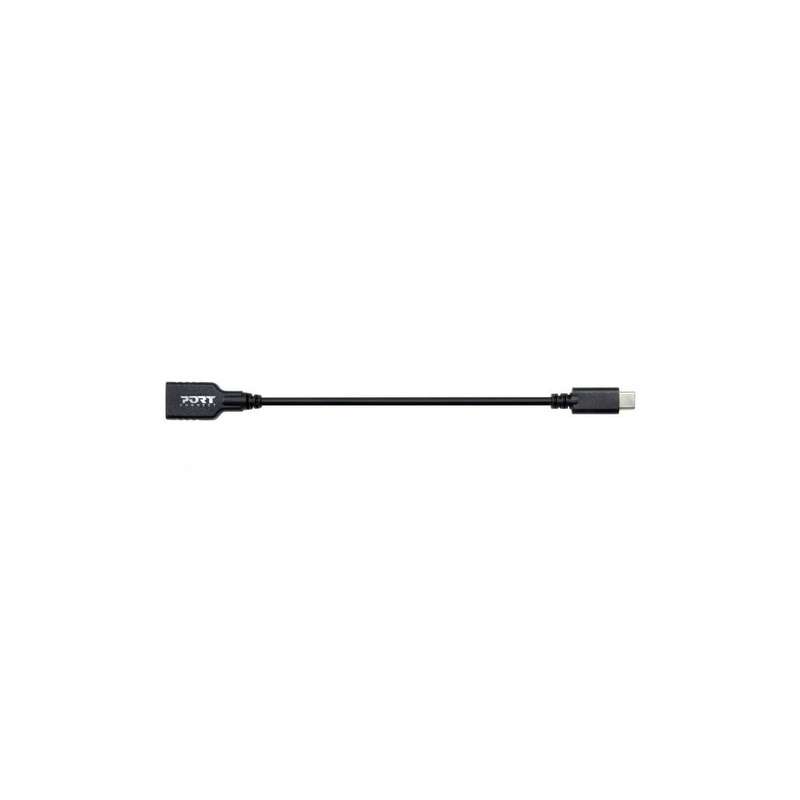 Port Designs 900133 USB Cable 15cm USB Type-C USB 3.0 Black