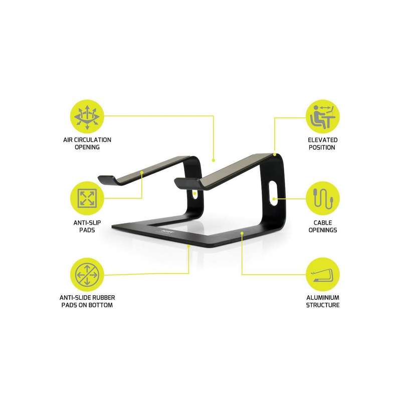Port Designs Notebook Stand 15.6-inch Aluminium and Black 901103