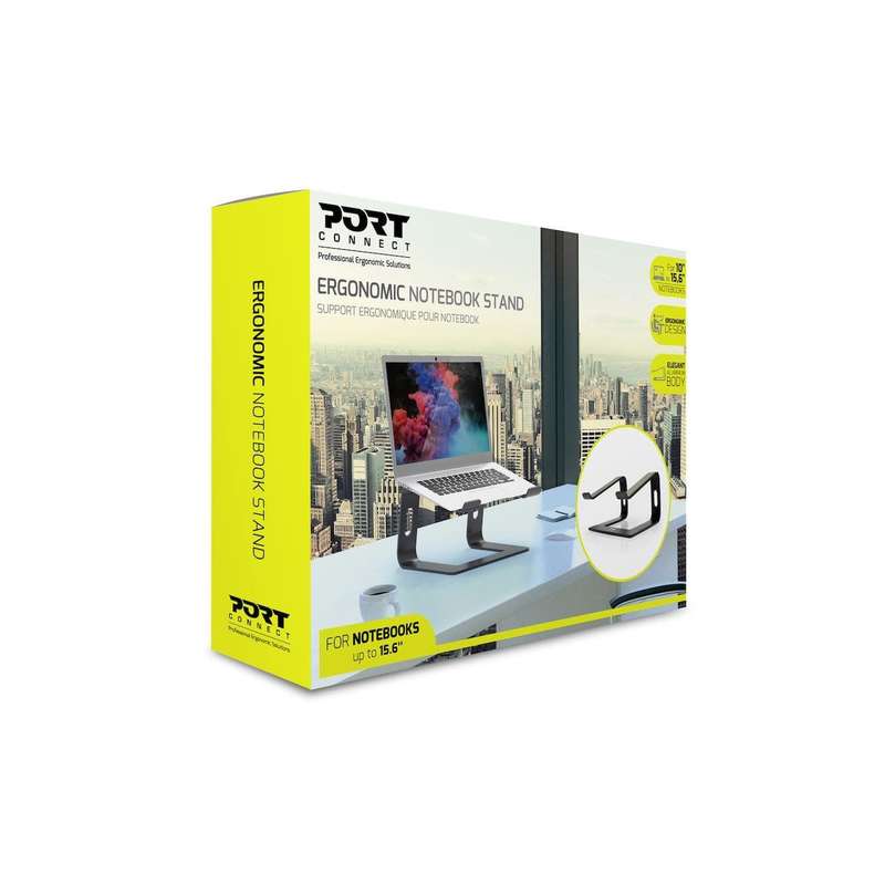 Port Designs Notebook Stand 15.6-inch Aluminium and Black 901103