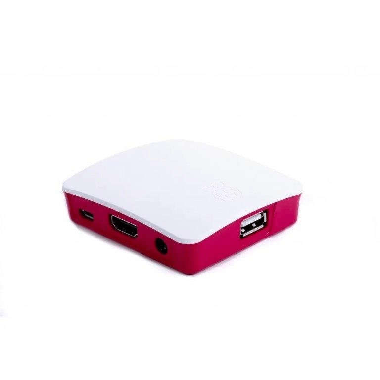 Raspberry PI 3 Model B Red and White Case RASPI3BCASEW