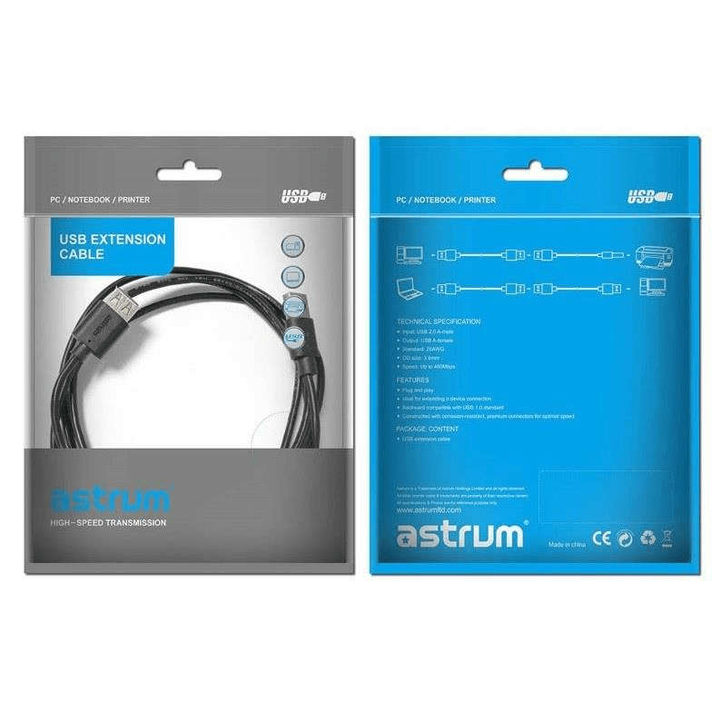 Astrum UE201 USB Extension Cable 1.8m A33101-B