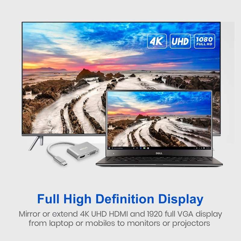 Astrum DA660 USB-C to HDMI/VGA Converter A38066-S