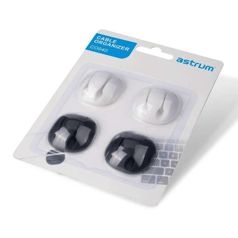 Astrum CO040 Cable Organizer Clips 4 x 2-bay A71004-B