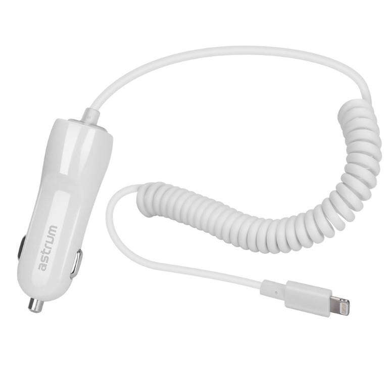 Astrum CC390 8-pin Lightning MFI Car Charger 1.5m White A93039-Q