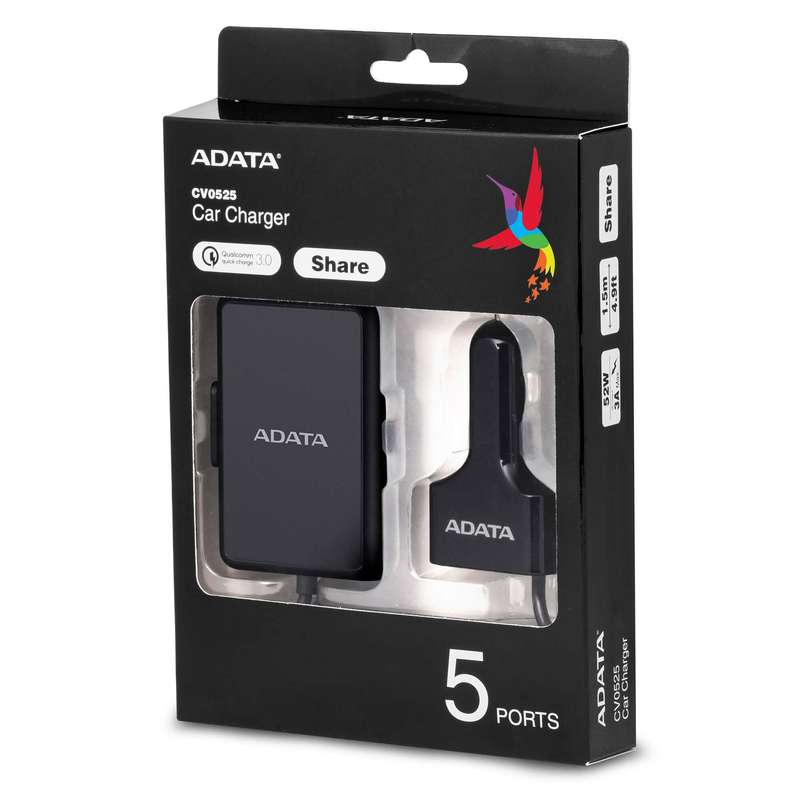 ADATA CV0525 5-port USB Car Charger Black ACV0525-CBK