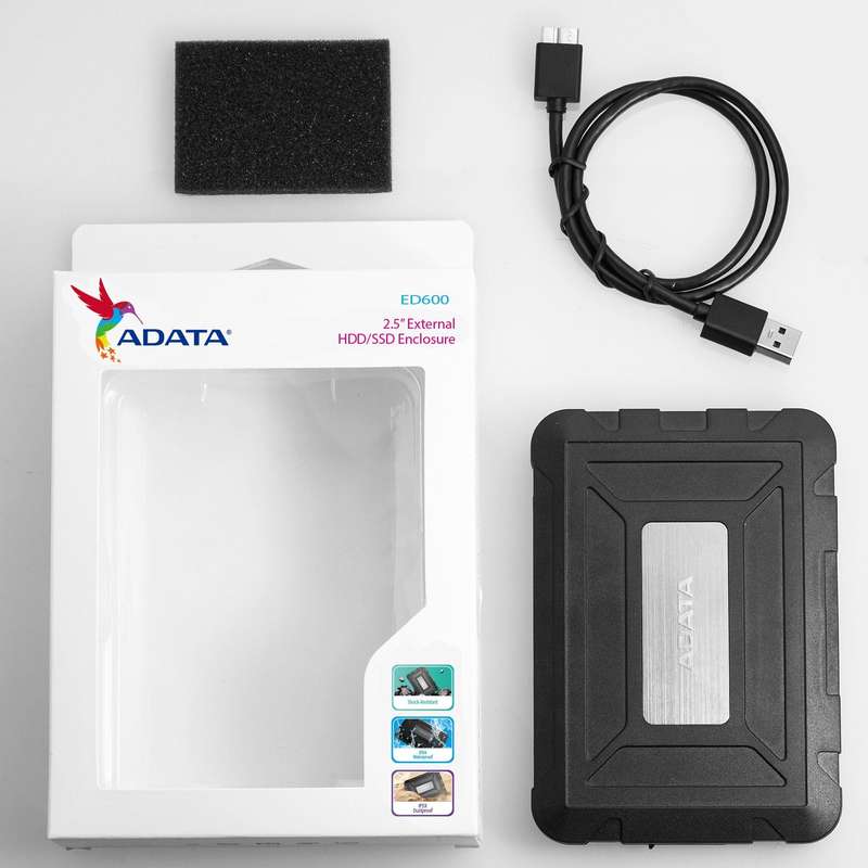 ADATA ED600 2.5-inch HDD/SSD Enclosure Black AED600-U31-CBK