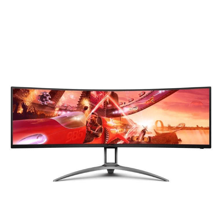 AOC AGON AG493UCX2 48.8-inch 5120 x 1440px Dual-QHD 32:9 165Hz 1ms Freesync Premium Pro WLED VA C...