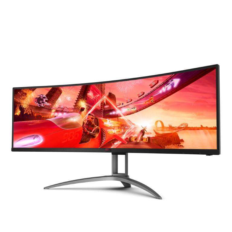 AOC AGON AG493UCX2 48.8-inch 5120 x 1440px Dual-QHD 32:9 165Hz 1ms Freesync Premium Pro WLED VA C...