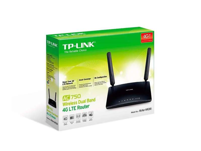 TP-Link Archer MR200 AC750 Dual-Band Wi-Fi 5 4G LTE Router