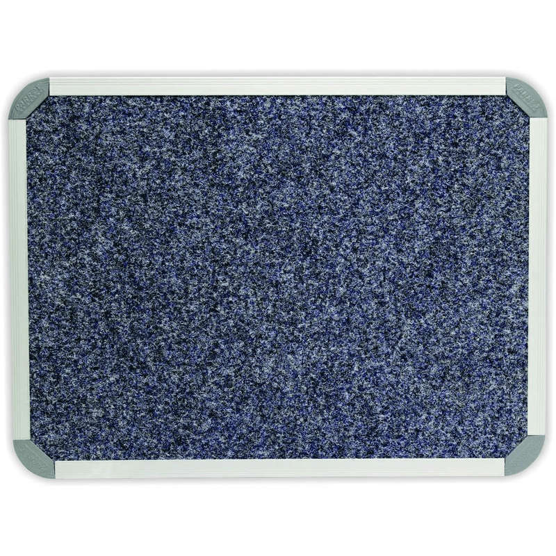 Parrot Bulletin Board Ribbed Aluminium Frame 600x450mm Denim BD0620C
