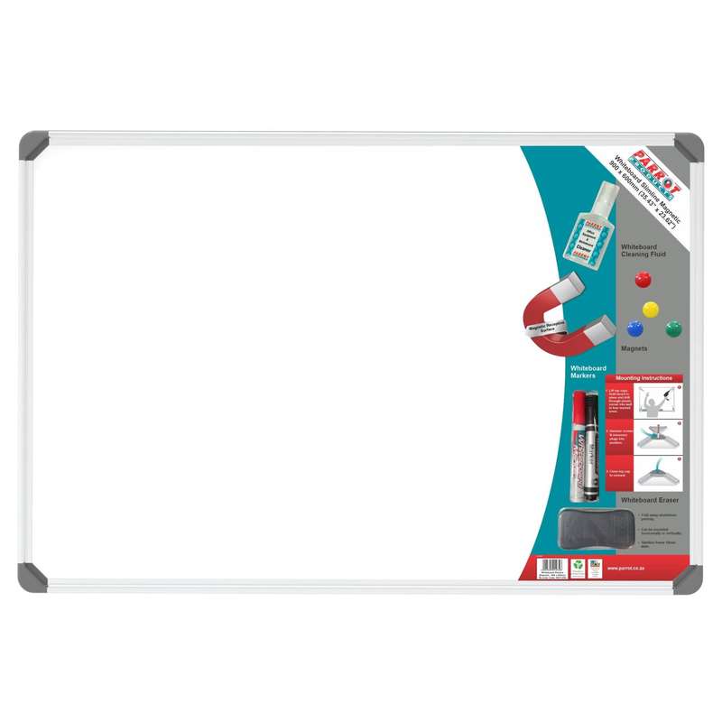 Parrot Slimline Magnetic Whiteboard (900*600mm - Retail)