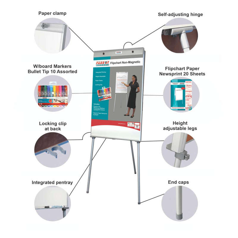 Parrot Flipchart Non-Magnetic Standard 1000x640mm BD9131A