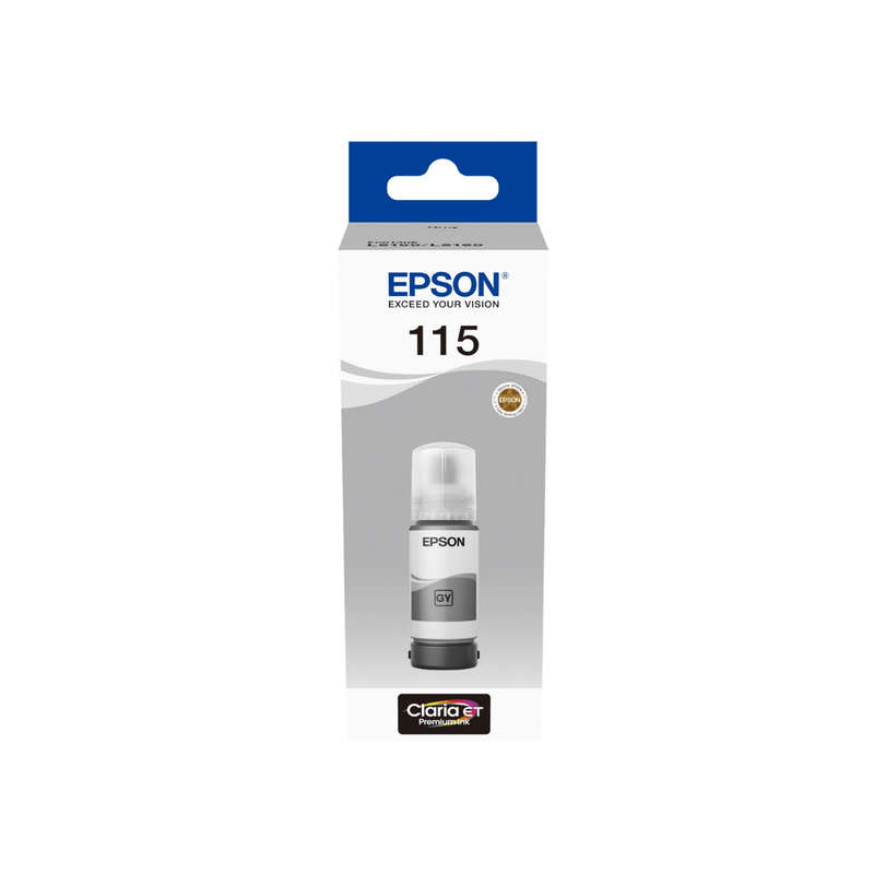 Epson 115 Ink Bottle Grey EcoTank Original 70ml Single-pack C13T07D54A