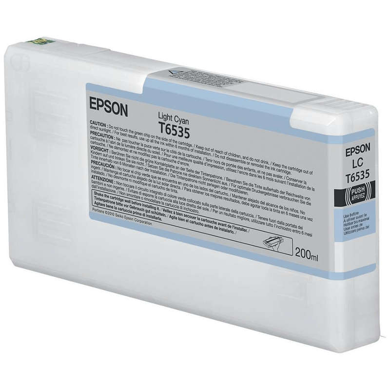 Epson T6535 Light Cyan Printer Ink Cartridge Original C13T653500 Single-pack